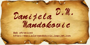 Danijela Mandoković vizit kartica